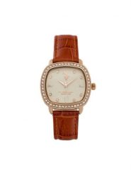 U.S. Polo Assn. Zegarek Mirabelle USP8488RG Brązowy. Brązowe, analogowe zegarki damskie U.S. Polo Assn., ze skóry. Za 449.99 zł.