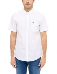 Męska Koszula Mustang Style Gilroy General White 1016251 2045. Białe koszule męskie Mustang, m, bez wzorów, bez kołnierzyka, bez ramiączek. Za 149.99 zł.