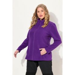 Damskie Bluza polarowa system modułowy do wpinania z recyklingu. Fioletowe bluzy damskie Ulla Popken, plus size, bez wzorów, z materiału, bez ramiączek, bez kaptura. Za 199.99 zł.