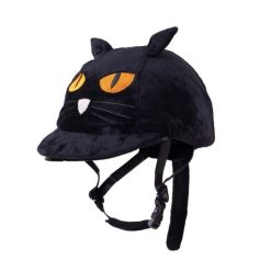 Czapka do kasku jeździeckiego QHP Halloween. Czarne czapki damskie QHP, bez wzorów, z materiału. Za 219.50 zł.