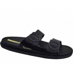 Klapki damskie Ipanema Follow Fem. Czarne klapki damskie Ipanema, bez wzorów, z materiału, sportowe, bez obcasa, bez zapięcia. Za 192.00 zł.