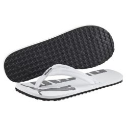 Klapki Puma Epic Flip V2 unisex. Białe klapki męskie Puma, bez wzorów, z materiału, bez zapięcia. Za 110.35 zł.