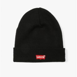 Czapka z daszkiem 230791-11 59 CZAARNY. Czarne czapki damskie Levi's®, bez wzorów, z materiału, eleganckie. Za 121.25 zł.