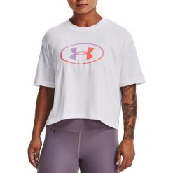Under Armour Koszulka UA Live Novelty Silo SS 1369881 100. Bluzki damskie Under Armour, bez wzorów, bez kołnierzyka, bez ramiączek. Za 72.39 zł.