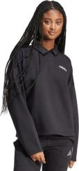 Adidas Bluza damska Essentials Linear Polo czarny JM1946 M. Czarne bluzy damskie Adidas, m, bez wzorów, bez ramiączek, bez kaptura. Za 238.99 zł.