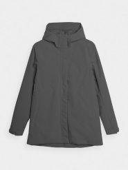 4F Parka przejściowa z membraną 8000 damska - szrara XS. Szare parki damskie 4F, m, bez wzorów, z dzianiny, bez kaptura. W wyprzedaży za 199.99 zł.