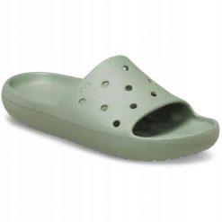 Klapki Dla Dorosłych Crocs Classic Slide V2. Czarne klapki męskie Crocs, bez wzorów, z materiału, bez zapięcia. Za 111.99 zł.
