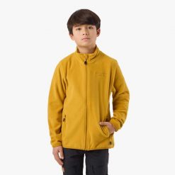 Bluza Polarowa Rozpinana Hiking Junior Swedemount Tromsö. Żółte bluzy damskie SWEDEMOUNT, na zimę, bez wzorów, z polaru, bez kaptura, narciarskie. W wyprzedaży za 134.99 zł.