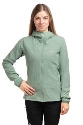 Bluza trekkingowa damska Quantra Pro Hoody Women. Zielone bluzy damskie RAB, s, bez wzorów, z materiału, bez ramiączek, z kapturem. Za 649.99 zł.
