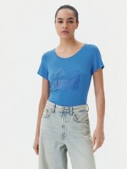 Liu Jo Beachwear T-Shirt VA5157 JS360 Niebieski Regular Fit. Niebieskie t-shirty damskie Liu Jo Beachwear, xl, bez wzorów, z wiskozy, bez kołnierzyka, bez ramiączek. Za 189.99 zł.