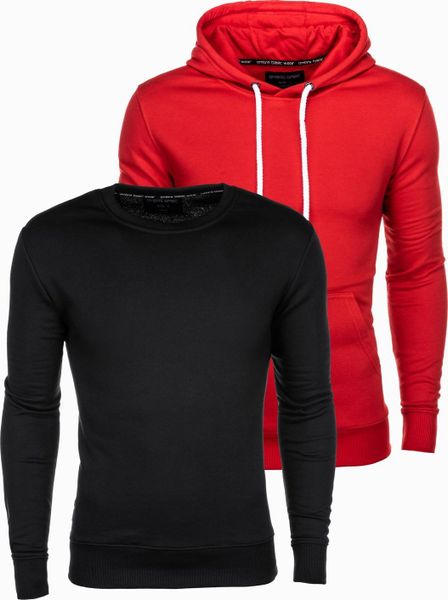 Ombre Zestaw bluz męskich BASIC - mix 2-pak V1 Z54 XXL. Bluzy męskie Ombre, m, bez wzorów, bez ramiączek, bez kaptura. Za 159.99 zł.