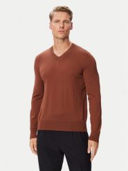 BOSS Sweter H-Melba-L 50571907 Brązowy Regular Fit. Brązowe swetry męskie Boss, l, bez wzorów, z wełny, bez kołnierzyka, bez ramiączek. Za 679.99 zł.