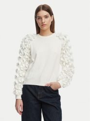 French Connection Sweter 798E1 Biały Regular Fit. Białe swetry nierozpinane damskie French Connection, s, bez wzorów, z wiskozy, bez kołnierzyka, bez ramiączek. Za 526.99 zł.