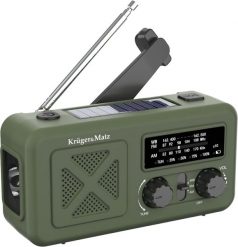 Radio Kruger&Matz Radio solarne, przenośne radio awaryjne SOS, powerbank 2000mAh, latarka, dynamo, Kruger&Matz. Radia Kruger&Matz. Za 107.13 zł.