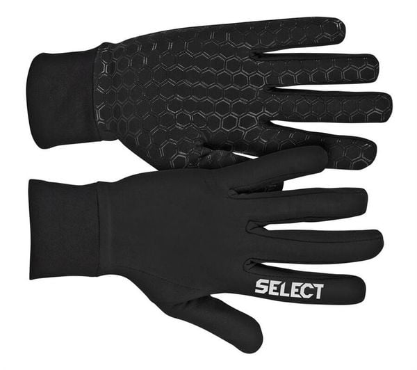 SELECT Rękawiczki sportowe. Czarne rękawiczki męskie Select, bez wzorów, z materiału. Za 50.99 zł.