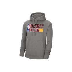 Bluza sportowa męska Nike Fleece Essential All-star Weekend 2022. Szare bluzy sportowe męskie Nike, m, bez wzorów, z kapturem. Za 387.00 zł.