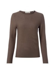 Marc O'Polo Sweter z dzianiny Kobiety Bawełna brązowy|szary, XXL. Brązowe swetry nierozpinane damskie Marc O'Polo, xxl, bez wzorów, z bawełny, eleganckie, bez kołnierzyka, bez ramiączek. Za 379.95 zł.