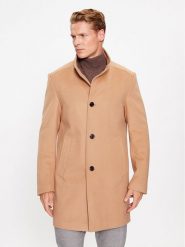JOOP! Płaszcz wełniany 30037689 Brązowy Regular Fit. Brązowe płaszcze męskie JOOP!, na zimę, m, bez wzorów, z wełny, bez kołnierzyka, bez kaptura. Za 1,779.00 zł.