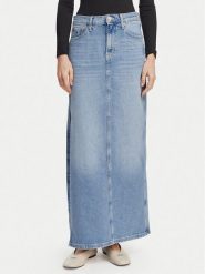 Tommy Jeans Spódnica jeansowa Claire DW0DW22711 Niebieski jasny Regular Fit. Niebieskie spódnice damskie Tommy Jeans, l, bez wzorów, z bawełny. Za 409.99 zł.