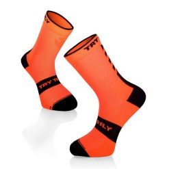 Skarpety rowerowe Skarpety rowerowe Fluo Orange. Brązowe skarpetki damskie TRY TO FLY, bez wzorów, z elastanu. Za 59.89 zł.