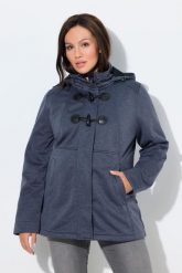 Damskie Kurtka softshellowa HYPRAR hydrofobowa guziki-kołki. Szare kurtki sportowe damskie Ulla Popken, plus size, bez wzorów, z materiału, bez ramiączek, z kapturem, trekkingowe. Za 479.99 zł.