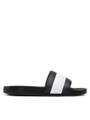 Tommy Hilfiger Klapki Rubber Th Flag Pool Slide FM0FM04263 Czarny. Czarne klapki męskie Tommy Hilfiger, bez wzorów, z tworzywa sztucznego, bez zapięcia. Za 119.99 zł.