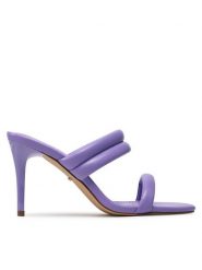 DeeZee Klapki LS5773-01 Fioletowy. Fioletowe klapki damskie DeeZee, bez wzorów, ze skóry, bez obcasa, bez zapięcia. Za 139.99 zł.