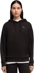 Puma Bluza damska Puma ESS Elevated Comfort Hoodie czarna 691814 01 L. Czarne bluzy damskie Puma, l, bez wzorów, bez ramiączek, bez kaptura. Za 376.70 zł.