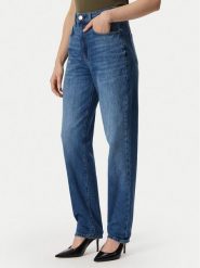 Guess Jeansy W6YA3J D1541 Niebieski Tapered Leg. Niebieskie jeansy damskie Guess, z aplikacjami, z jeansu. Za 434.99 zł.