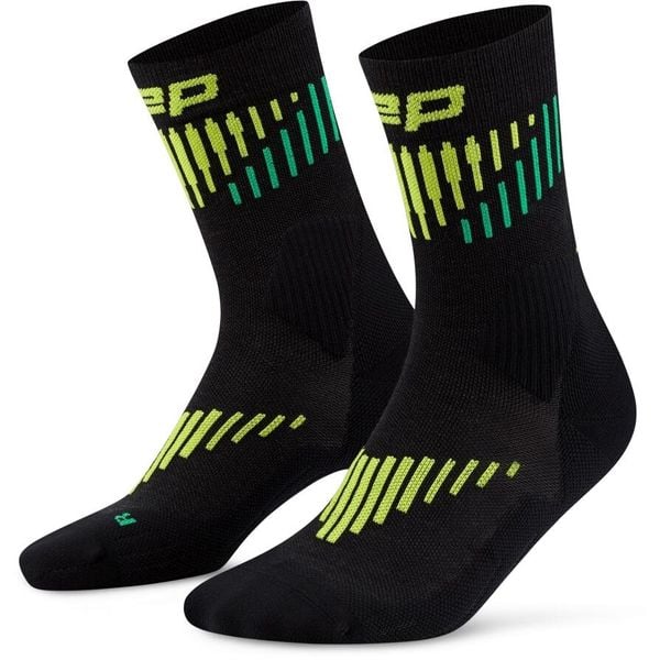 Skarpety kompresyjne CEP Compression Core Merino Mid Cut 3.0. Czarne skarpety męskie CEP, bez wzorów, z materiału. Za 104.00 zł.
