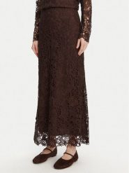 Bruuns Bazaar Spódnica midi Sago Joanelle BBW4518 Brązowy Regular Fit. Brązowe spódnice damskie Bruuns Bazaar, bez wzorów, z syntetyku, midi. Za 539.99 zł.