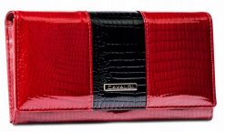 Portfel damski 4U Cavaldi H24-3-RS9-BL czerwony. Czerwone portfele damskie 4U Cavaldi, z lakierowanej skóry. Za 74.00 zł.