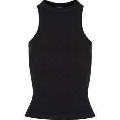 Damski tank top Urban Classics Racer Back. Czarne topy damskie Urban Classics, bez wzorów, eleganckie, bez kołnierzyka, bez ramiączek. Za 90.00 zł.