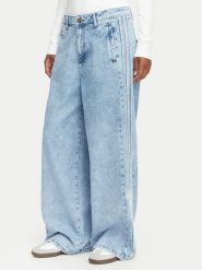 Adidas Jeansy Adibreak Mid Rise Wide Leg Denim Pant KT2651 Niebieski jasny Wide Leg. Niebieskie jeansy damskie Adidas, bez wzorów, z bawełny. Za 439.99 zł.