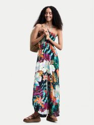 Desigual Kombinezon Daikiri 26SWPW57 Kolorowy Regular Fit. Sukienki damskie Desigual, xl, bez wzorów, z wiskozy, bez kołnierzyka, bez ramiączek. Za 429.99 zł.