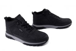RIEKER TEX B9300-00 black, półbuty męskie. Czarne botki męskie Rieker, bez wzorów, bez obcasa, bez zapięcia. Za 429.90 zł.