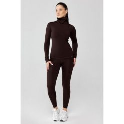 Damska bielizna termoaktywna z golfem Rough Radical Powder. Brązowa bielizna sportowa damska ROUGH RADICAL, bez wzorów. Za 229.00 zł.