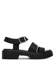 Timberland Sandały TB0A2EJMW021 Czarny. Czarne sandały damskie Timberland, bez wzorów, ze skóry, bez obcasa, na płaskiej podeszwie, bez zapięcia. Za 499.99 zł.