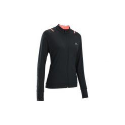 Bluza do biegania RUN DRY damska. Czarne bluzy damskie KALENJI, bez wzorów, z elastanu, bez ramiączek, bez kaptura. Za 59.99 zł.