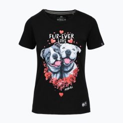 Koszulka damska Pitbull Fur Ever Love. Białe koszulki sportowe damskie PITBULL, s, bez wzorów, bez ramiączek. Za 99.99 zł.