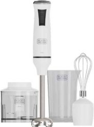 Black & Decker BXHBA750E hand blender set 750W white. Białe blendery Dell. Za 148.09 zł.