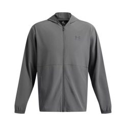 Kurtka przeciwwiatrowa Under Armour. Szare kurtki męskie Under Armour, xs, bez wzorów, z materiału, z kapturem. Za 349.40 zł.
