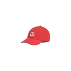 Czapka z daszkiem Wilson U Active Perforater. Czerwone czapki damskie Wilson, bez wzorów, z poliesteru. Za 145.00 zł.