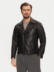 BOSS Kurtka skórzana Jolush 50530258 Czarny Regular Fit. Czarne kurtki męskie Boss, m, bez wzorów, ze skóry, bez kaptura. Za 1,769.00 zł.