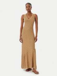 LOLA CASADEMUNT Sukienka dzianinowa MS2616040 Beżowy Slim Fit. Brązowe sukienki damskie LOLA CASADEMUNT, m, bez wzorów, z dzianiny, bez kołnierzyka, bez ramiączek. Za 712.99 zł.