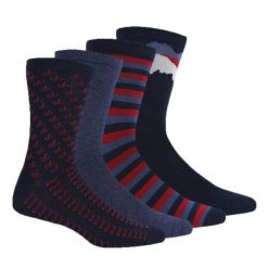 Skarpetki Męskie Lifestyle 4pak. Niebieskie skarpety męskie Regatta, bez wzorów, z bawełny. Za 74.99 zł.