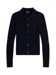 Polo Ralph Lauren Kardigan 211971881501 Granatowy Slim Fit. Niebieskie kardigany damskie Polo Ralph Lauren, m, bez wzorów, z bawełny, bez kołnierzyka. Za 1,199.00 zł.