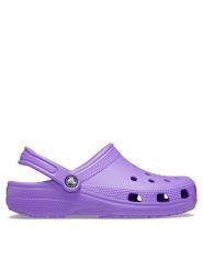Crocs Klapki Classic Clog 10001 Fioletowy. Fioletowe klapki damskie Crocs, bez wzorów, z tworzywa sztucznego, bez zapięcia. Za 199.99 zł.