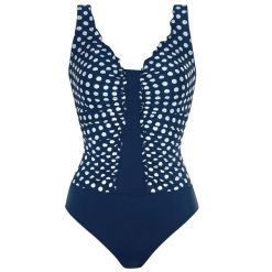 Strój kąpielowy Basic. Niebieskie stroje kąpielowe damskie SUNMARIN, bez wzorów, z elastanu. Za 357.00 zł.