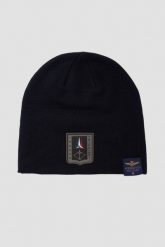 AERONAUTICA MILITARE Granatowa czapka męska Frecce Tricolori Toque Patch. Niebieskie czapki męskie Aeronautica Militare, bez wzorów. W wyprzedaży za 119.99 zł.